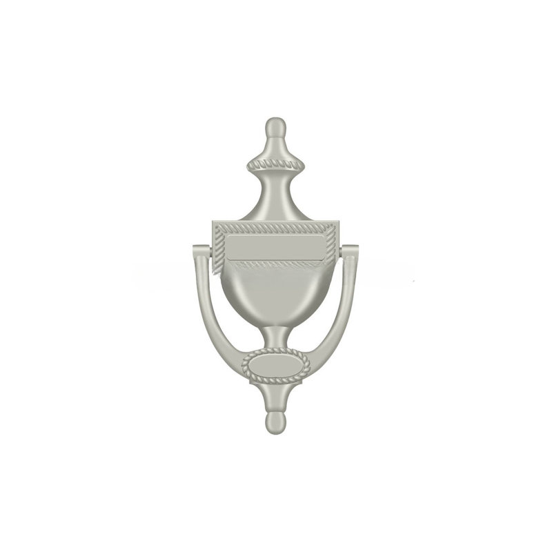 Victorian Brass Door Knocker, Brushed Nickel