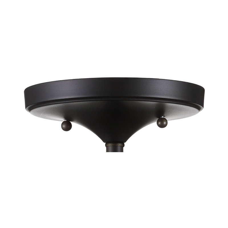 Plafonnier semi-encastré 2 lumières 13 po Pell, Bronze huilé, H 13 po x l 13 po x P 13 po