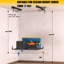Élévateur de rangement de plafond de garage en métal robuste 4 x 4 pi, système d'organisation de rangement de plafond de garage réglable, capacité de poids de 400 lb, noir