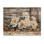Pivoines près de la grange d'automne - Décoration murale en bois de pivoines - sur bois de pin naturel-1626625056