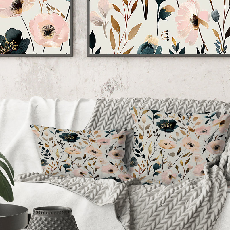 Floral Throw Pillow