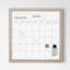 Calendrier mensuel magnétique effaçable à sec avec cadre en bois Martha Stewart Everette-89798285