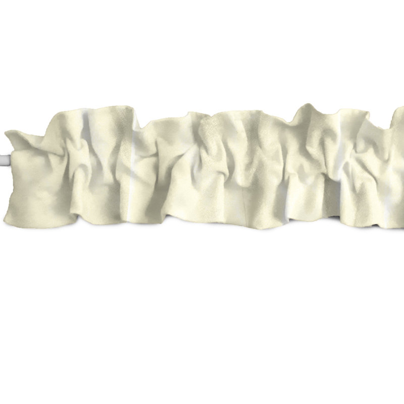 Tailored Window Valance, 58" W x 5" L, Ivory