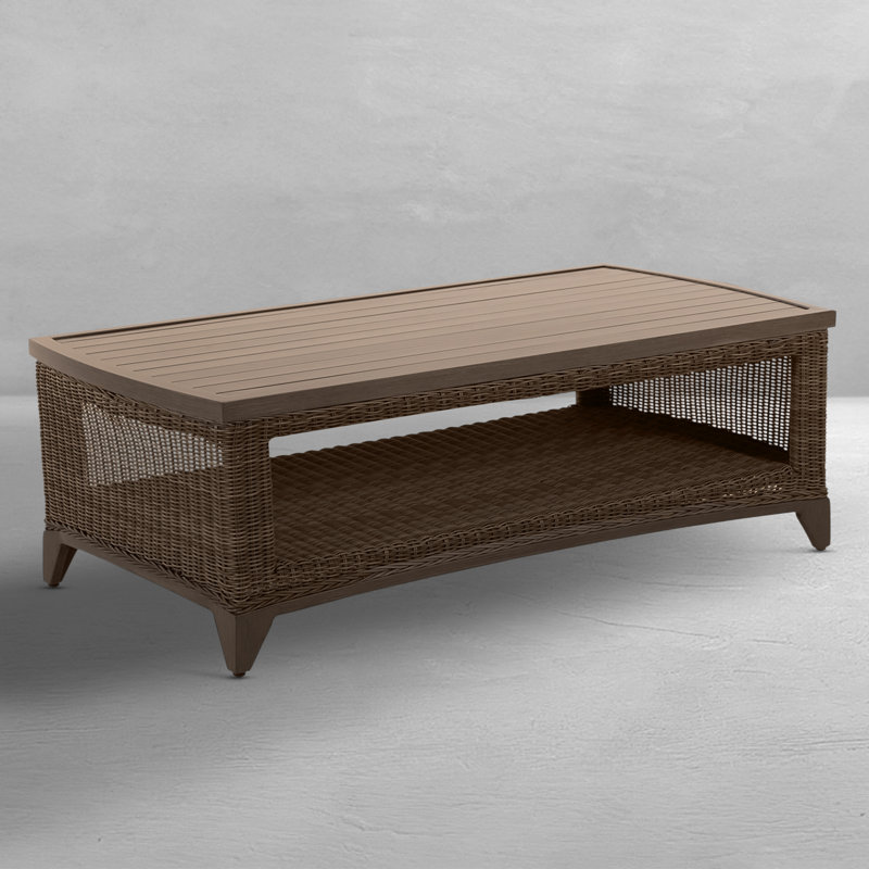 Astoria Outdoor Coffee Table, Raffia/Oak