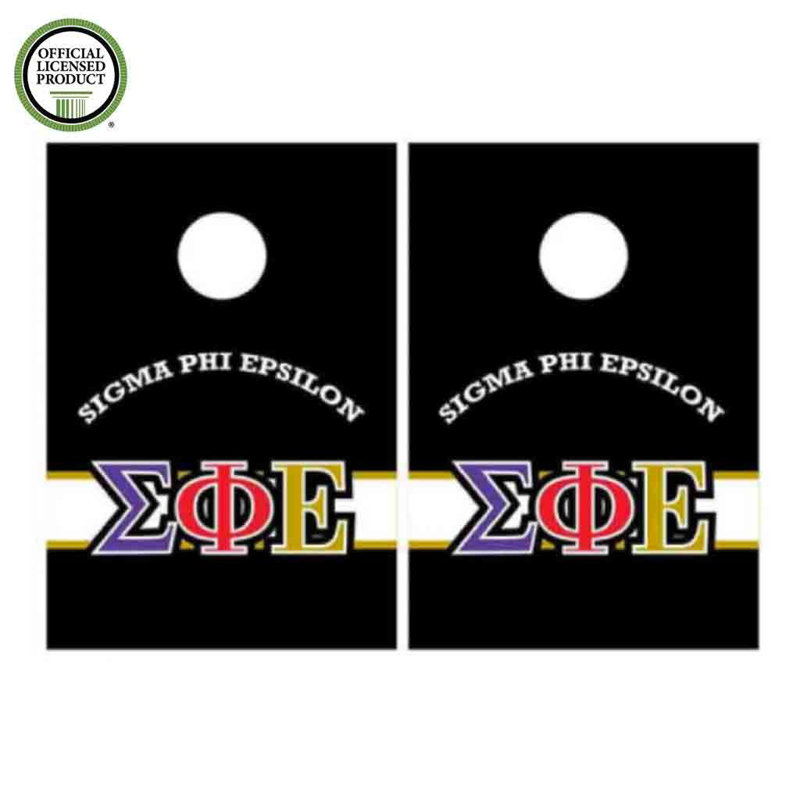 VictoryStore.com Solid Wood Cornhole Set, Sigma Phi Epsilon