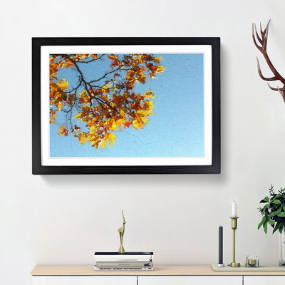 Golden Leaves of the Sycamore Tree - Picture Frame Painting Print