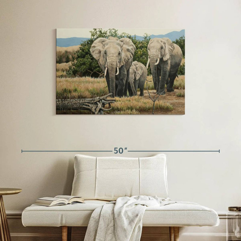 Éléphants de Brampt, H 26 po x l 39 po