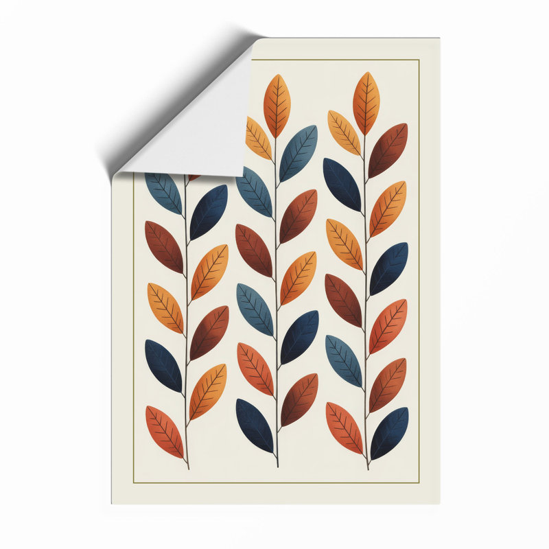 Paired Leaf Stems Botanical - Print, Unframed, A4 - 29.7 x 21.0 cm