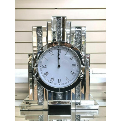 Roman Numeral Quartz movement / Crystal Tabletop Clock
