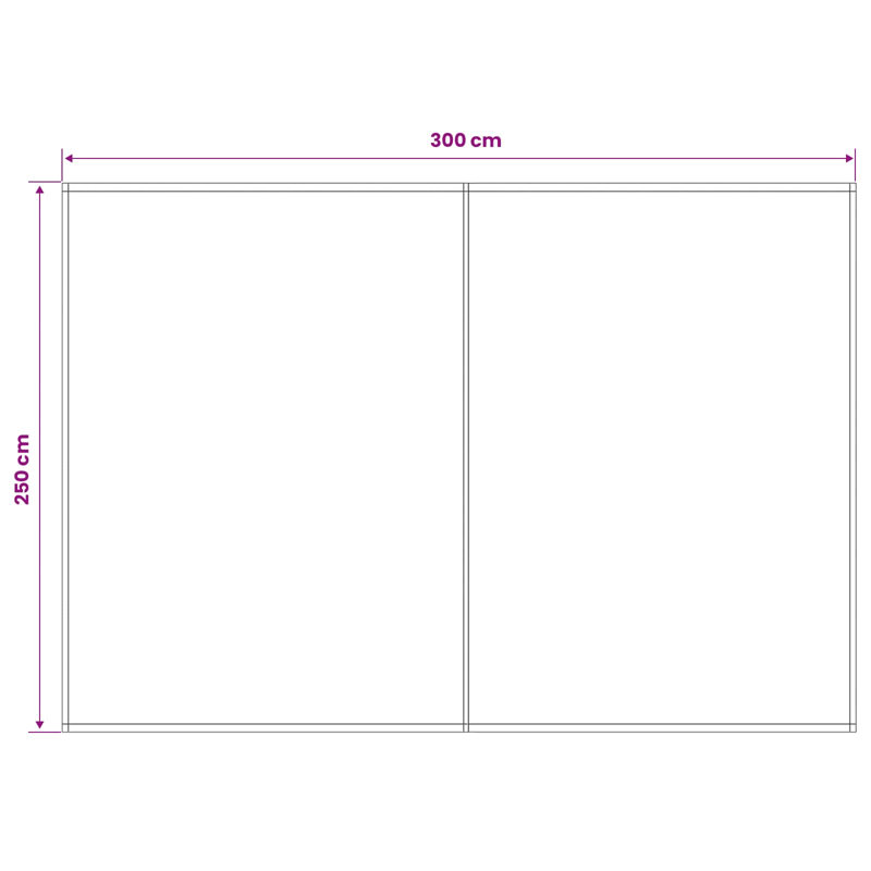 VidaXL Retractable, Does Not Applycm H x 300cm W x 250cm D, Red