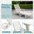 Outdoor HDPE Reclining Lounge Chaise With Wheels & Cup Holder-813858192