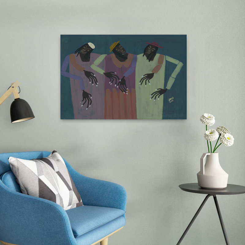 My People Colorful Contemporary Elegant Portrait Architecture, art mural, H 16 po x l 24 po