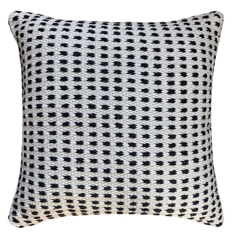 PILLOWPIA Bond Decorative Slub Cotton Pillow Cover with Brass Zipper & Poppy Tape