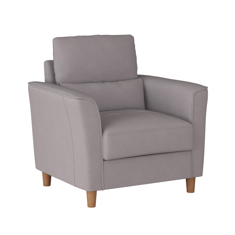 Fauteuil en polyester 35 po Alennah, 100 % polyester gris clair, H 36 po x l 35 po x P 31 po