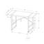 Table d'ordinateur de bureau à domicile l 48 po - Stratifié blanc avec structure en métal gris, design moderne