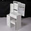 29.2" Small Space Left Bedside Cabinet Vanity Table + Cushioned Stool-1135991995