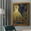 Octopus Ink Gold & Blue I, toile encadrée de qualité supérieure - prête à être accrochée-871677549