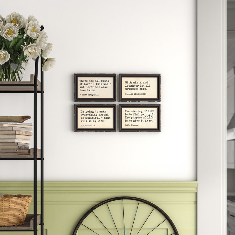Wynne Wood Framed Wall Decor with Quotes
