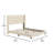 Upholstered Platform Bed with Wingback Headboard, Mattress Foundation with Slatted Supports-210624550-210624551
