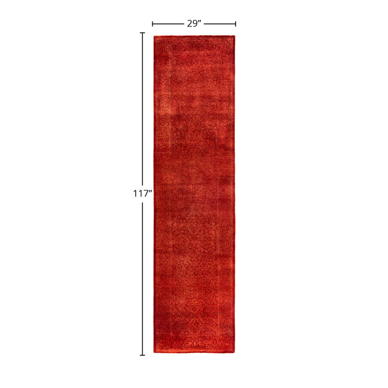 Overyed One-of-a-Kind Runner 2'5" X 9'9" Hand Knotted Area Rug