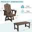 Chaise Adirondack pivotante en plastique brun PEHD-132055739