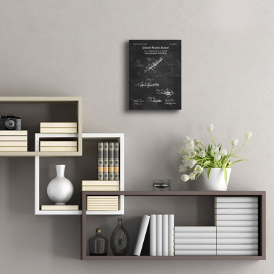 'Hypodermic Syringe Blueprint Patent Chalkboard,' Acrylic Glass Wall Art