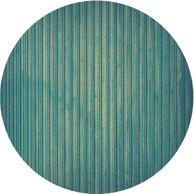 Tapis rayé vert mer Sasser