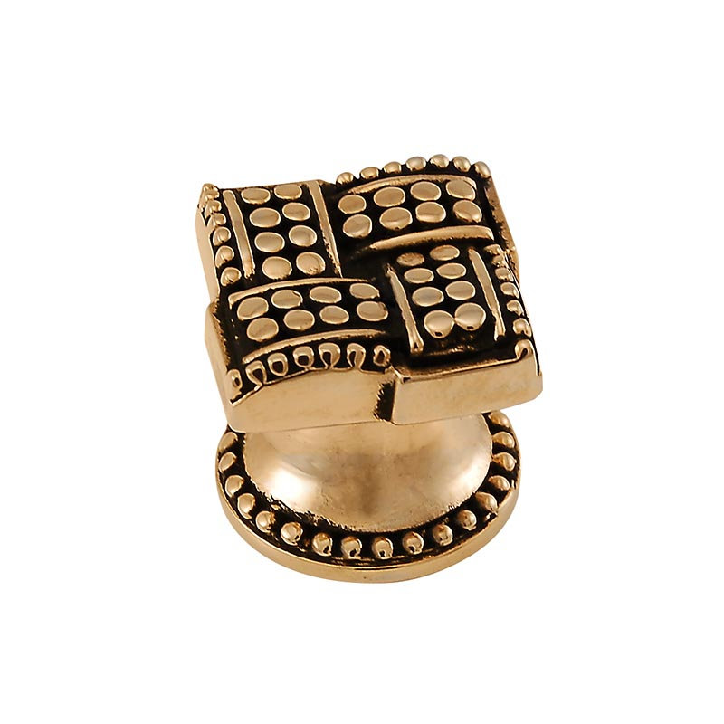 Medici Novelty Knob, Antique Gold, 0.88" H x 0.88" W x 0.88" D
