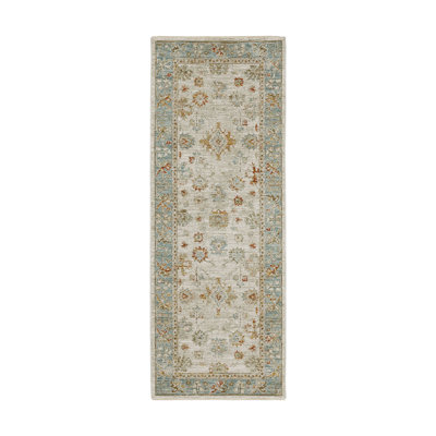 Iznik Southwestern Blue/Cream Woven Area Rug
