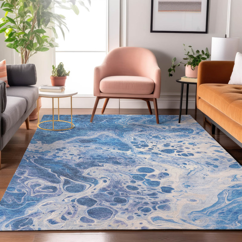 Premium Machine Washable Varroville AMF1705 Abstract Rug, Rectangle 5' x 7'6"