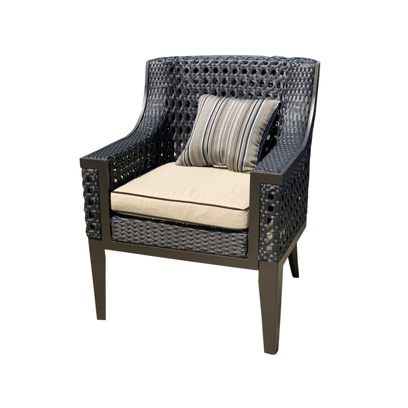 Chaise de patio avec coussin Crone