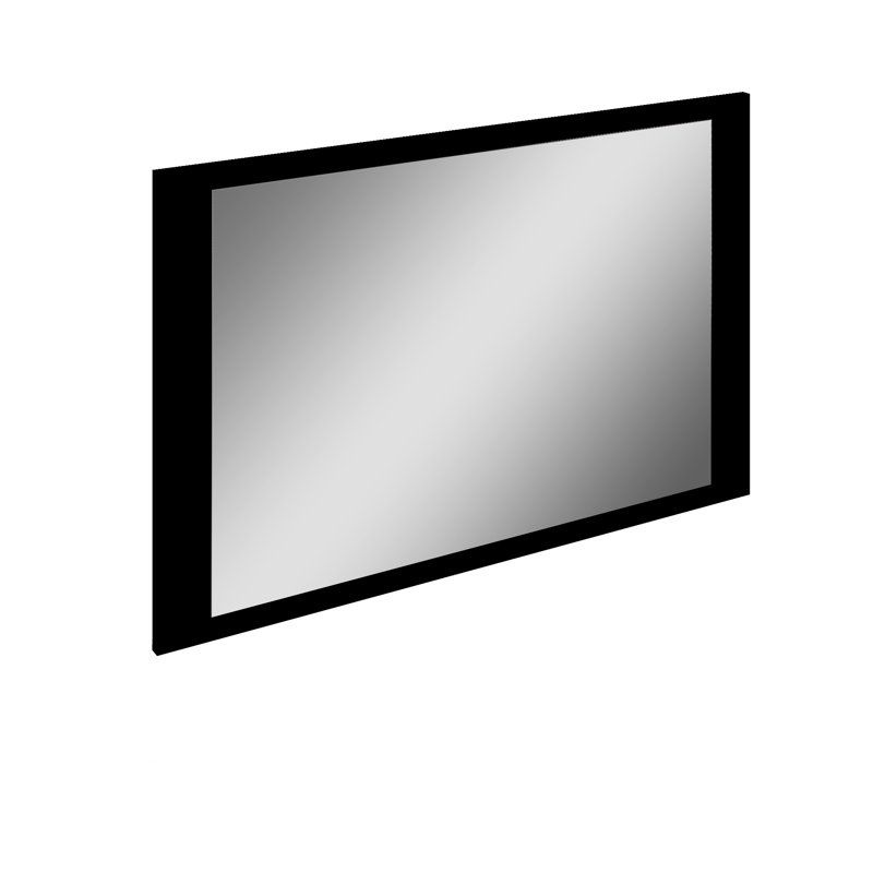 Trevino Glass Flat Wall Mirror, 70cm H x 110cm W, Black