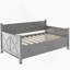 Lit de jour avec 2 grands tiroirs et une structure en forme de X, alliant style décontracté moderne et rustique pour un sommeil et une détente améliorés-402308142