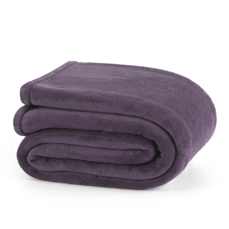 Couverture en peluche Martex, Très grand lit, Prune noire
