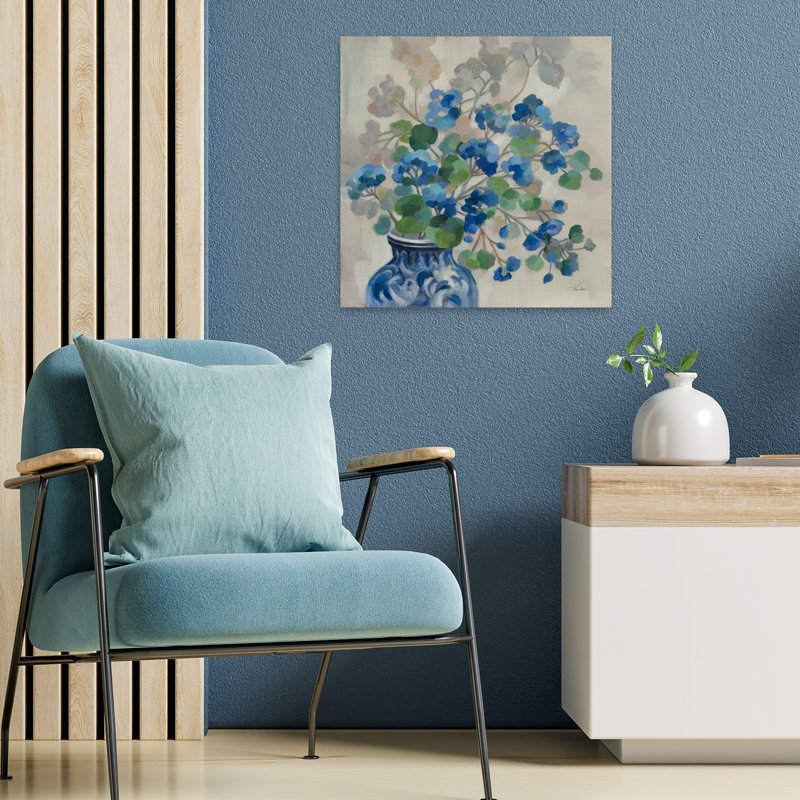 Fenêtre printanière, art floral contemporain, H 18 po x l 18 po