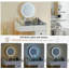 Coiffeuse avec lumières DEL Coiffeuse avec plateau en verre et table d'appoint extensible 5 tiroirs avec miroir et tabouret pour chambre à coucher