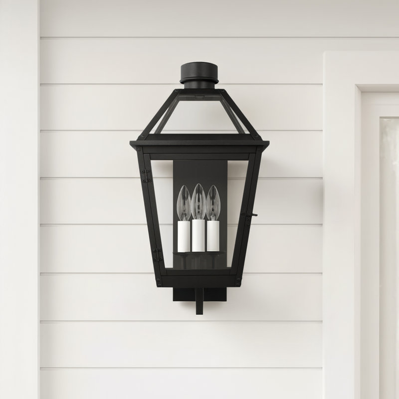 Composite Wall Light, Textured Black