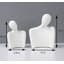 Statues de couple en céramique pour la décoration intérieure, figurines de couple étreignant pour la décoration de tablettes et de tables, sculptures romantiques modernes pour le salon, la chambre, le bureau, la décoration