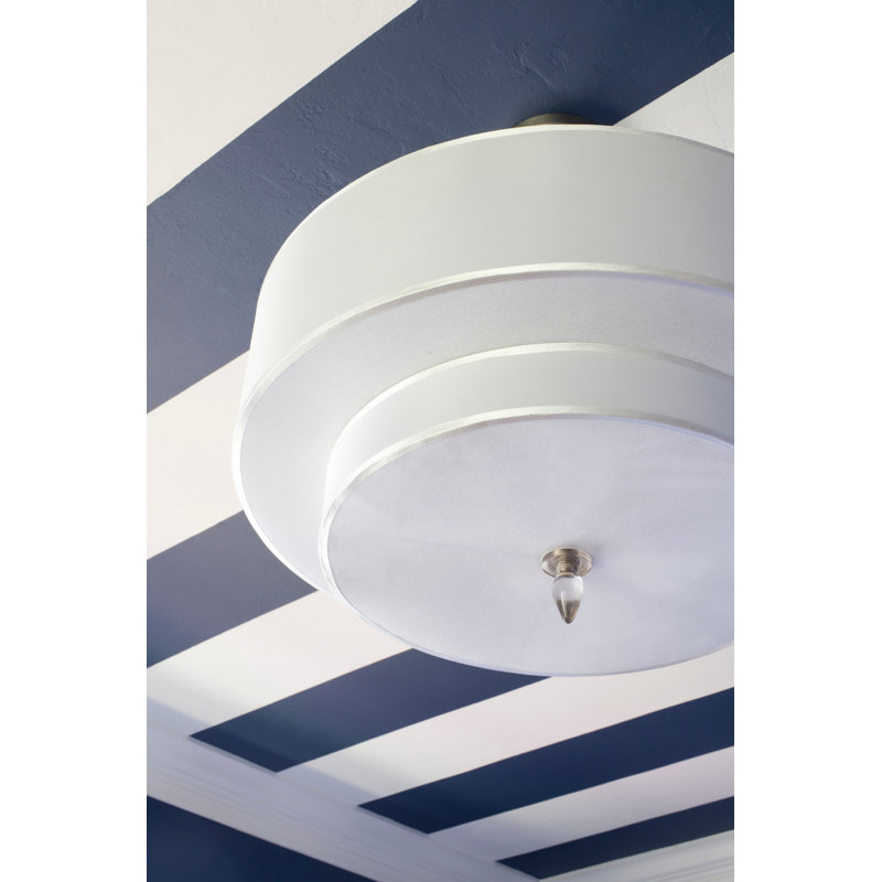 Lustre cylindrique unique / remarquable à 5 lumières Stauffer, Nickel satiné