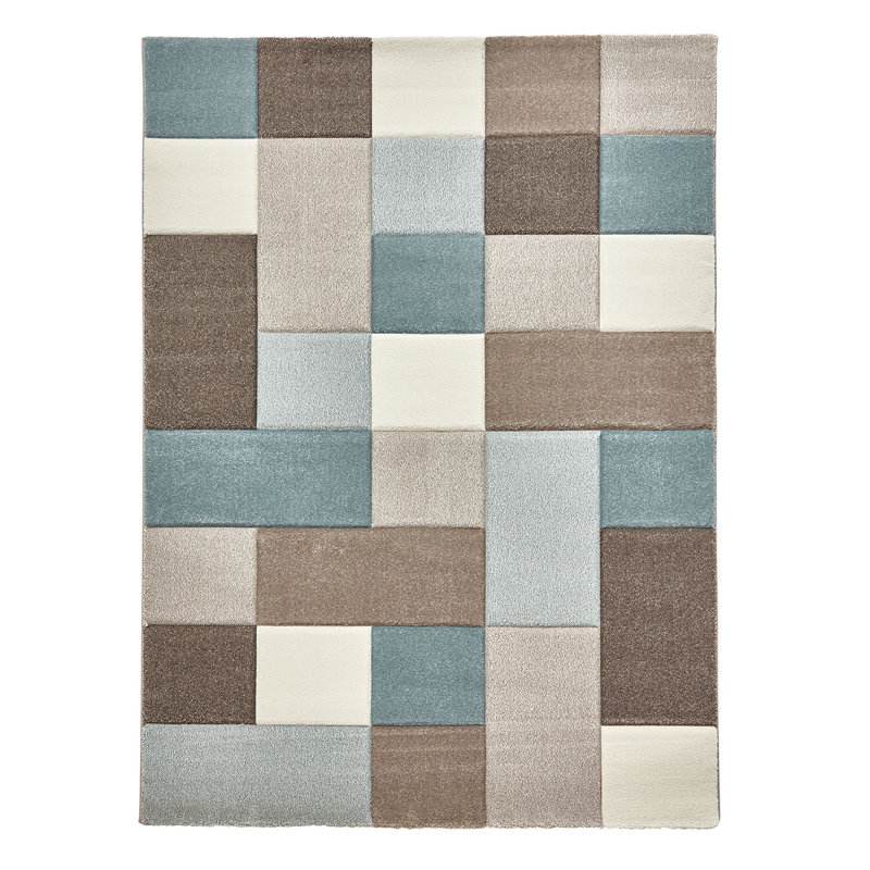 Lozano area rug Machine Woven Rectangle Beige/Blue, Rectangle 160 x 220cm