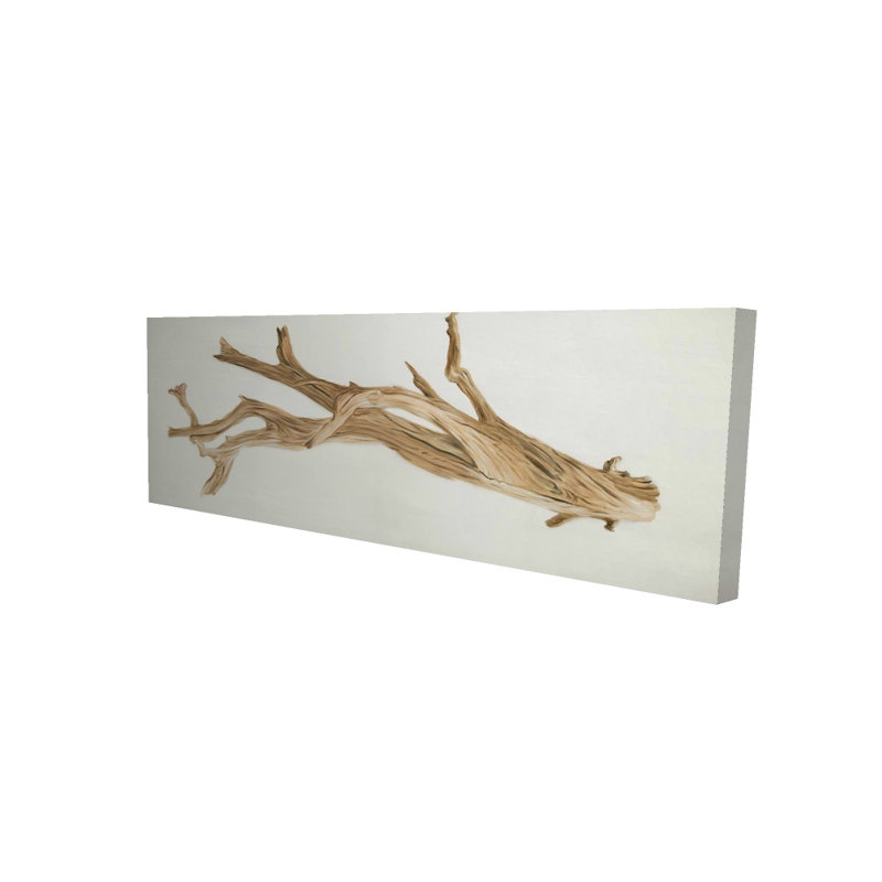 Chambre à coucher - Toile côtière brune - Décoration intérieure en bois flotté