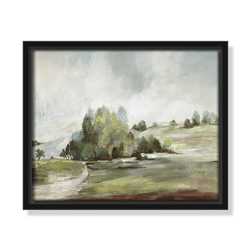 Concorde "Green Country Road" Print, 9.5" H x 11.5" W, Espresso