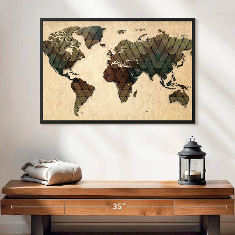 Aliaz Unique World Map, 17" H x 25" W