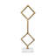 Table Decor  Set of 2  14" x 5" x 3"  Gold/White