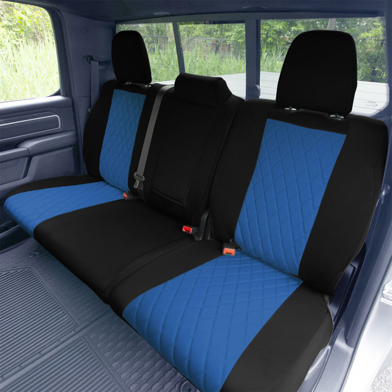 Neoprene CustomtoFit Seat Covers for 2019 to 2022 Dodge RAM 1500 Rear Set, Blue