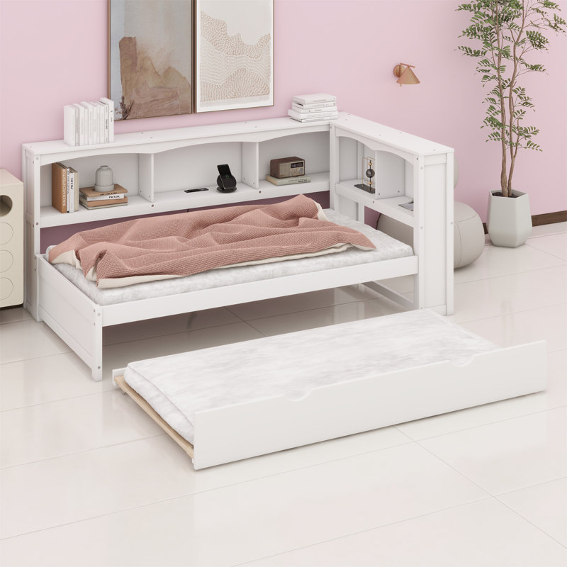 Lit de rangement Brosine, Blanc