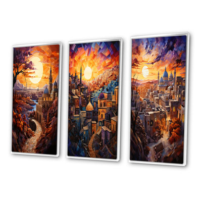 " Judaism Judaic Journey To Synagogue II " 3 - Pieces
