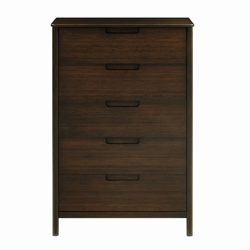 Commode 5 tiroirs Felder, café