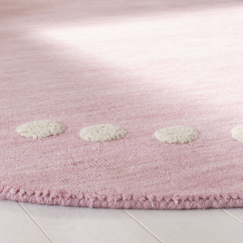 Antaeus Kids hand-woven wool rug, Rectangle 2 pi x 3 pi, Rose