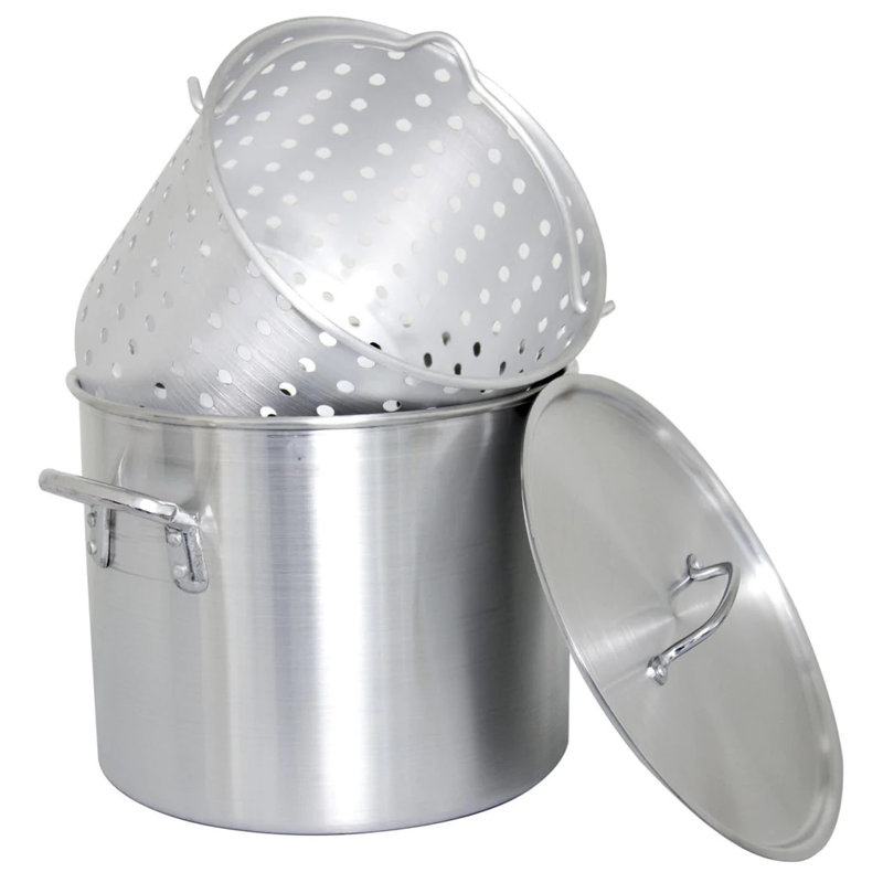 Barton Stainless Steel Stock Pot with Strainer Basket, 53 Qt.
